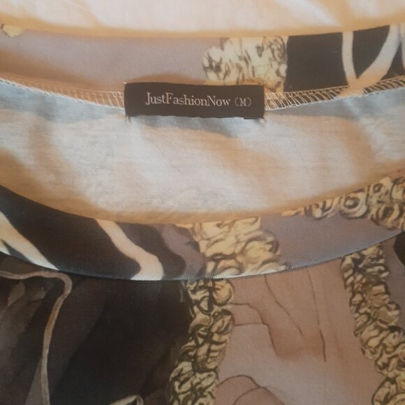 Just Fashion Now Dress Short Sleeve Abstract Pattern Size Medium - Picture 2 of 5